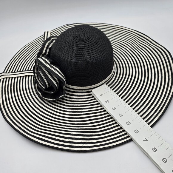 White House Black Market Black & White Floppy Hat main image 5